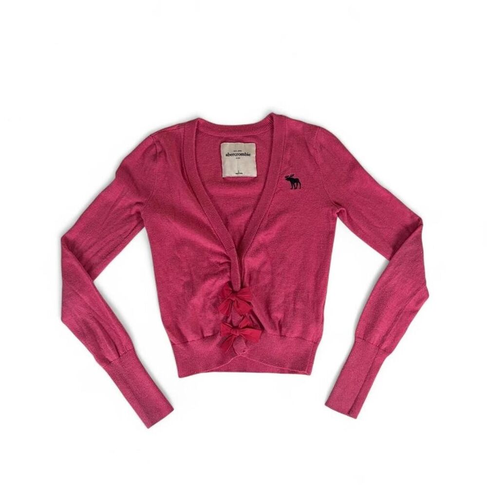 Abercrombie & Fitch Pink Bow Cardigan